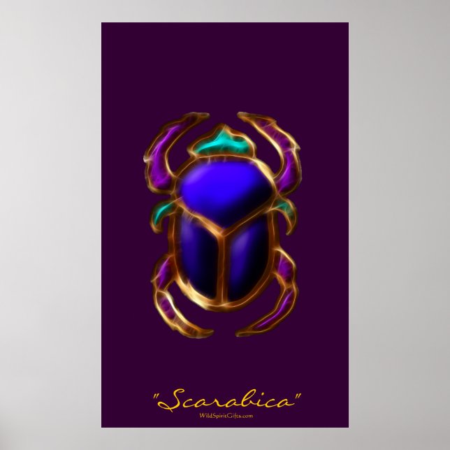 EGYPTIAN SCARAB BEETLE Art Print (Front)