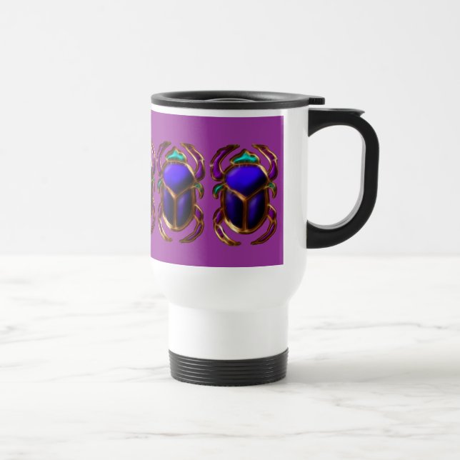 EGYPTIAN SCARAB BEETLE Collection Travel Mug (Right)