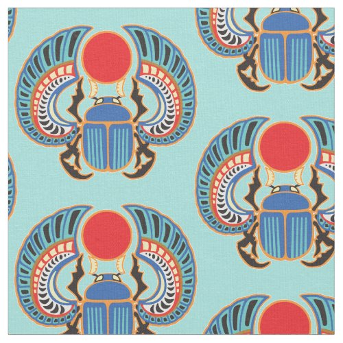 Egyptian scarab beetle fabric