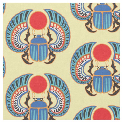 Egyptian scarab beetle fabric