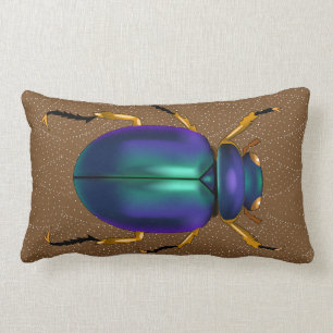 Egyptian Scarab Beetle Lumbar Pillow