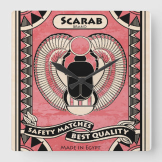 Egyptian Scarab Beetle Matchbox Art Clock