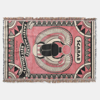 Egyptian Scarab Beetle Matchbox Throw Throw Blanket