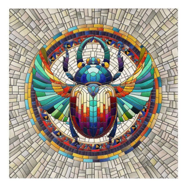 Egyptian Scarab Beetle -Mosaic Art (Front)