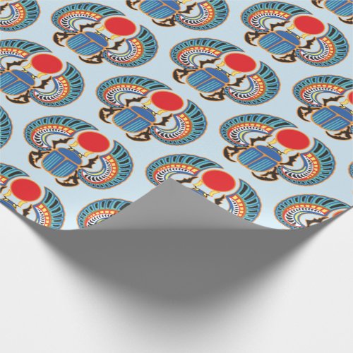 Egyptian scarab beetle wrapping paper