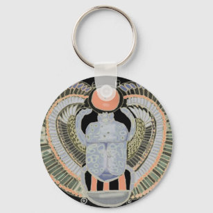 Egyptian Scarab Design Keychain
