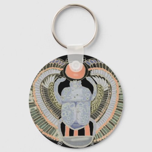 Egyptian Scarab Design Keychain