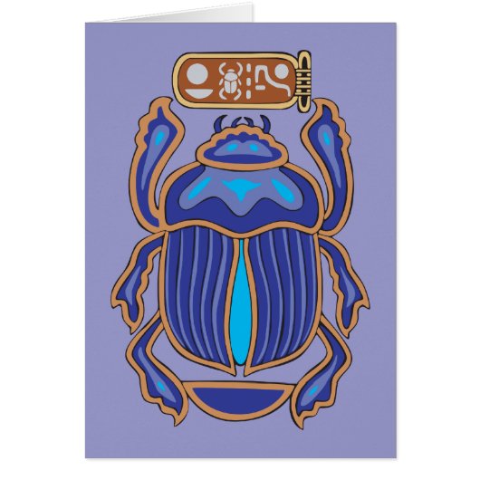 Egyptian Scarab Dung Dung Beetle Cards (Front)