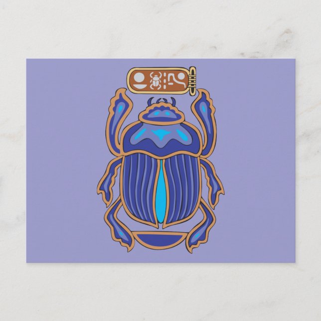Egyptian Scarab Dung Dung Beetle Postcard (Front)