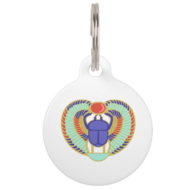 Egyptian Scarab Pet ID Tag (Front)