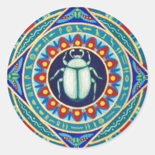 Egyptian scarab stickers by Soozie Wray.