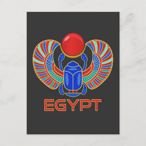 Egyptian Scarab With The Word Egypt Postcard