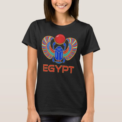 Egyptian Scarab With The Word Egypt T_Shirt