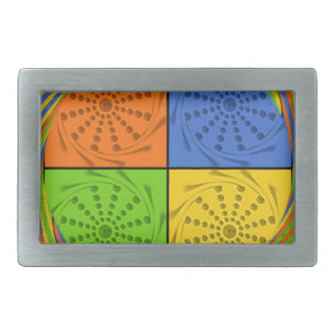 Egyptian Seamless set fabric pattern Rectangular Belt Buckle