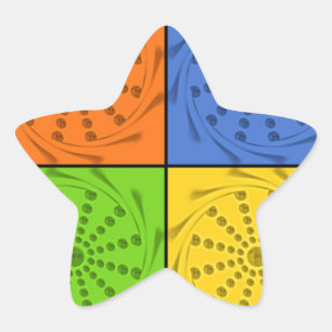 Egyptian Seamless set fabric pattern Star Sticker