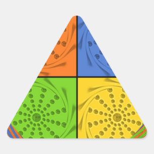 Egyptian Seamless set fabric pattern Triangle Sticker