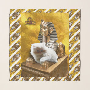 Egyptian Sphinx and Aris The Cat (Photo by ACCI) Scarf