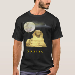 Egyptian sphinx Black t-shirt