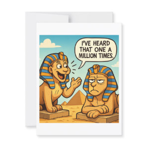 Egyptian Sphinx Humor Cartoon Postcard