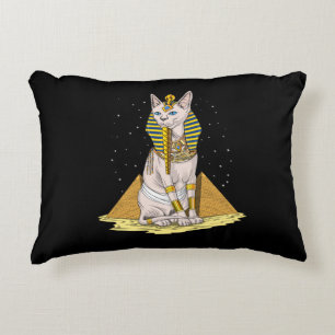 Egyptian Sphynx Cat Bastet Ancient Goddess Accent Pillow
