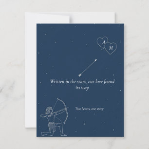 Egyptian Starlit Night RSVP Card with QR Code
