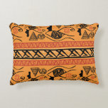 Egyptian Striped, Tribal Vintage Motif. Accent Pillow