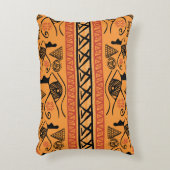 Egyptian Striped, Tribal Vintage Motif. Accent Pillow (Front(Vertical))
