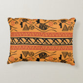 Egyptian Striped, Tribal Vintage Motif. Accent Pillow (Back)