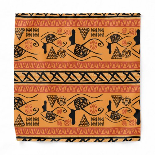 Egyptian Striped Tribal Vintage Motif Bandana