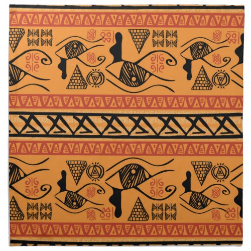 Egyptian Striped Tribal Vintage Motif Cloth Napkin