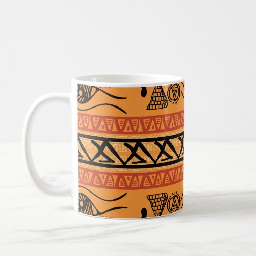 Egyptian Striped Tribal Vintage Motif Coffee Mug