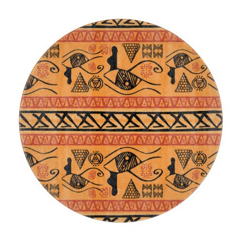 Egyptian Striped Tribal Vintage Motif Cutting Board