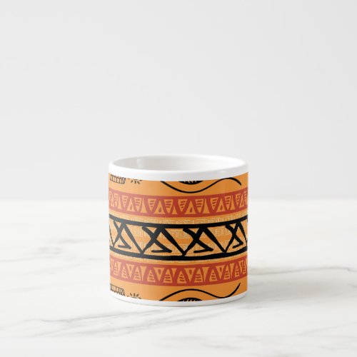Egyptian Striped Tribal Vintage Motif Espresso Cup