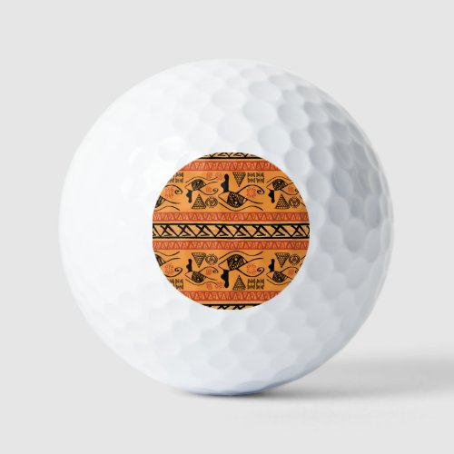 Egyptian Striped Tribal Vintage Motif Golf Balls