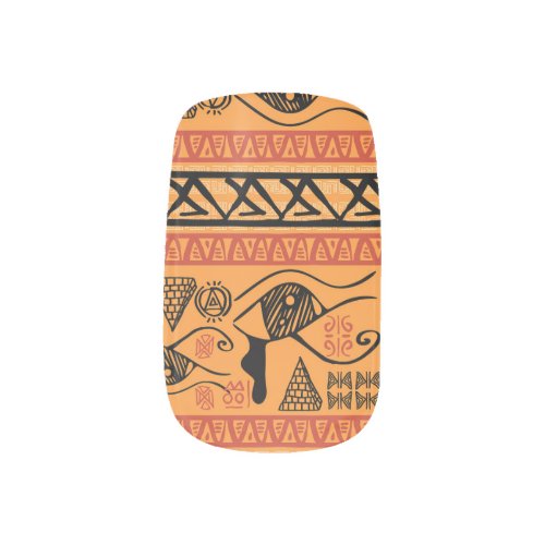 Egyptian Striped Tribal Vintage Motif Minx Nail Art