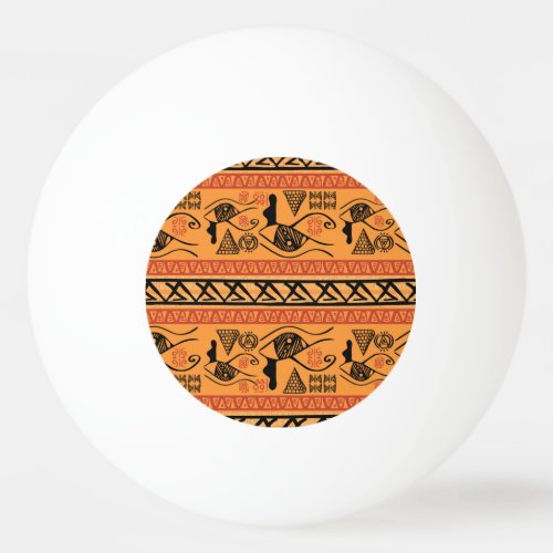 Egyptian Striped Tribal Vintage Motif Ping Pong Ball