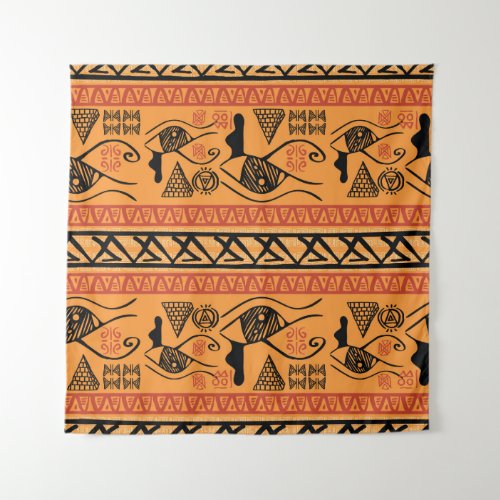 Egyptian Striped Tribal Vintage Motif Tapestry