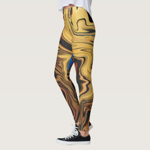 Egyptian Style Abstract Color Designed Leggings