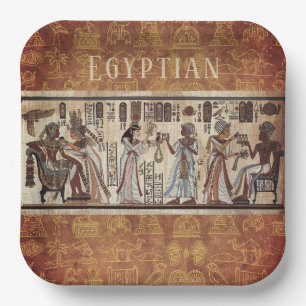 Egyptian Style, Ancient Egyptian Vintage Culture Paper Plates
