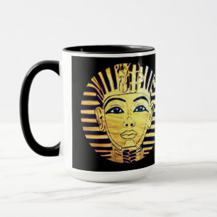 Egyptian Style Black and Gold Pharaoh Coffee Mug