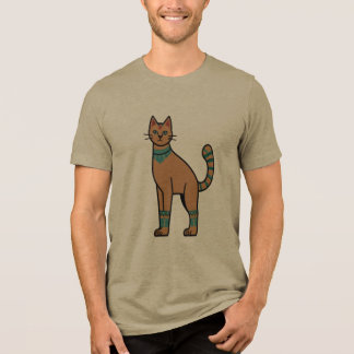 Egyptian Style Cat Illustration T-Shirt Tri-Blend Shirt