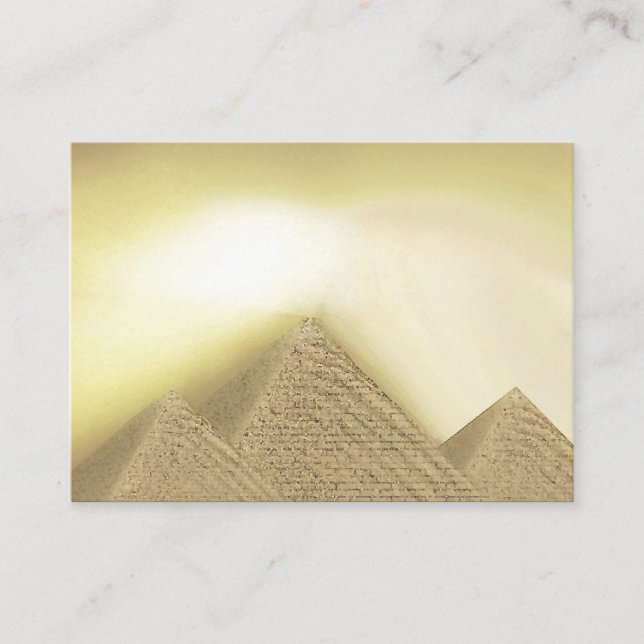 Egyptian Style Pyramid Sunlight Business Cards (Front)