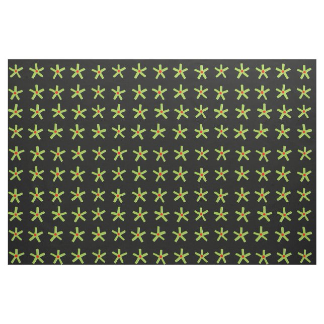 Egyptian Style Star Pattern v2 - Black Fabric (Fat Quarter)