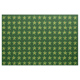 Egyptian Style Star Pattern v2 - Dark Green Fabric