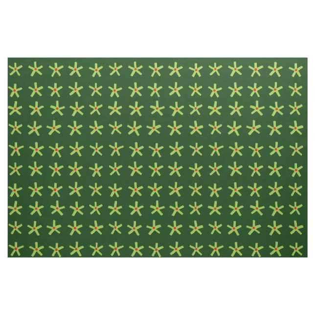 Egyptian Style Star Pattern v2 - Dark Green Fabric (Fat Quarter)