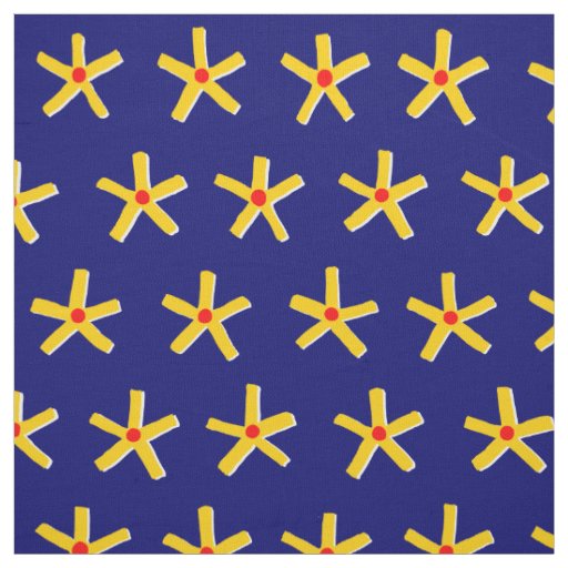 Egyptian Style Star Pattern V2 - Deep Navy Blue Fabric