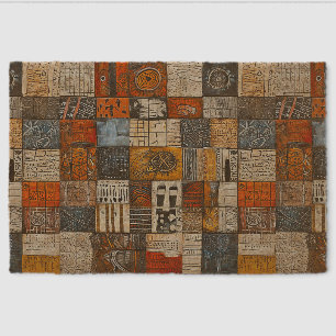 Egyptian style, tiles on a wall fiber doormat