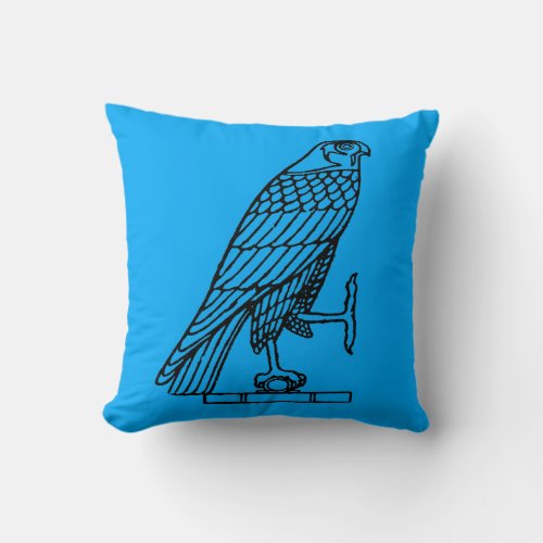 Egyptian Symbol Falcon Throw Pillow