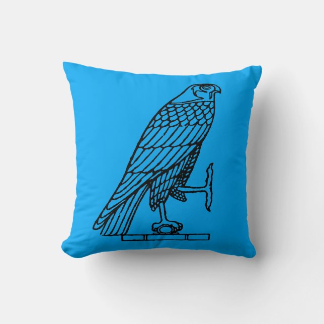 Egyptian Symbol: Falcon Throw Pillow (Front)