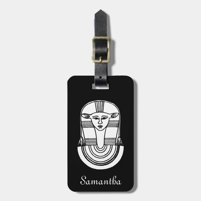 Egyptian Symbol: Hathor Luggage Tag (Front Vertical)